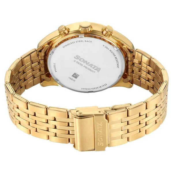 sonata magna quartz multifunction black dial rose gold stainless steel strap watch for men sonata magna quartz multifunction black dial rose gold stainless steel strap watch for men