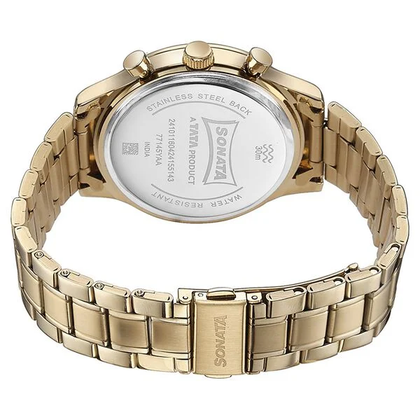 sonata quartz multifunction green dial golden stainless steel strap watch for men sonata quartz multifunction green dial golden stainless steel strap watch for men